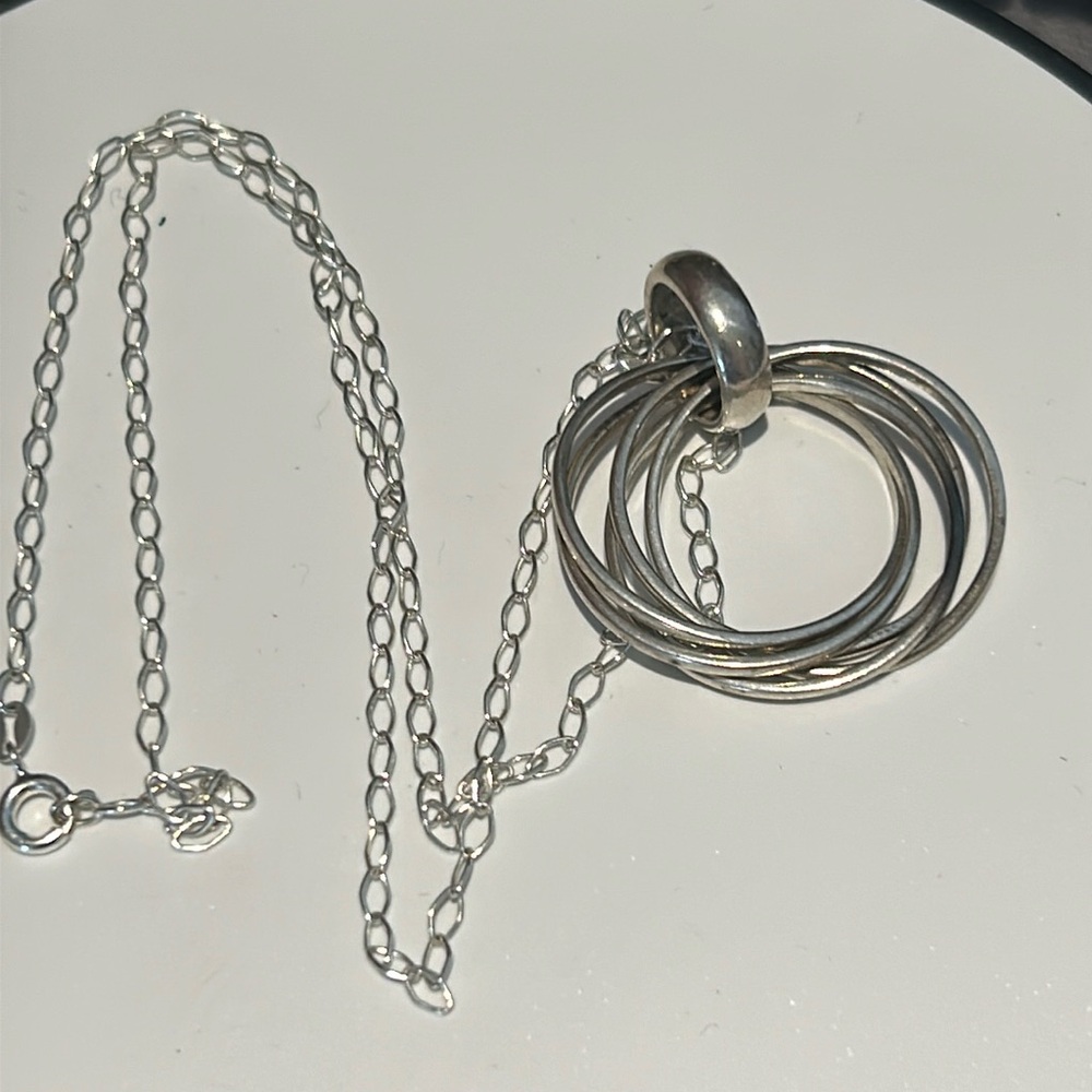 #12 Sterling Silver Chain With Circle Charm 20 Inch